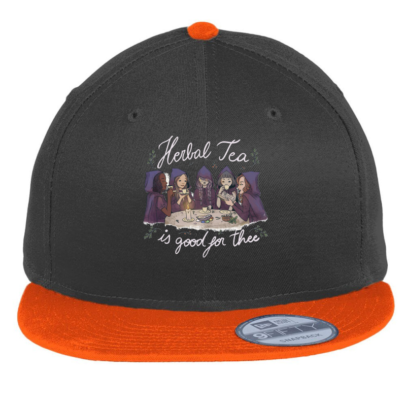 Witch's Learning Magic At An Herbal Tea Party In The Forest Sweatshirt Flat Bill Snapback Cap by CharlesLCross | Artistshot