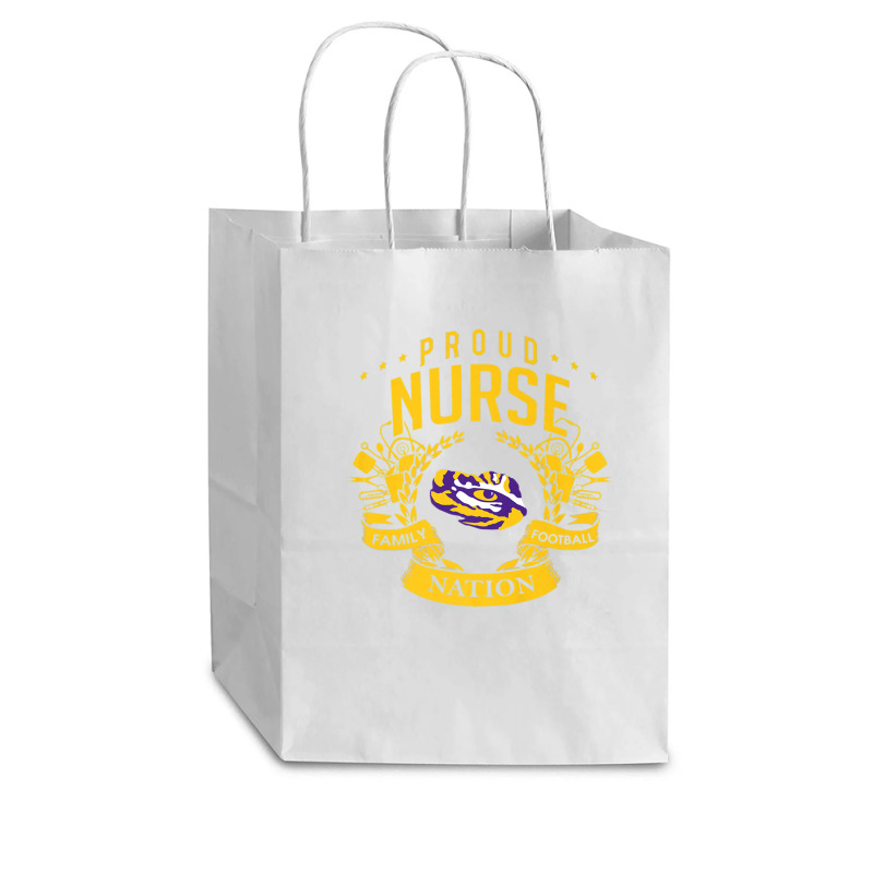 Lsu Tigers Proud Nurse - Apparel Cub Paper Bag - 8 X 4 1/2 X 10 1/4 | Artistshot