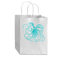 Octopus Cool Vintage Marine Biologist Ocean Sea Life 2 Cub Paper Bag - 8 X 4 1/2 X 10 1/4 | Artistshot