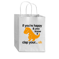 T Rex Clap Your Hands Cub Paper Bag - 8 X 4 1/2 X 10 1/4 | Artistshot