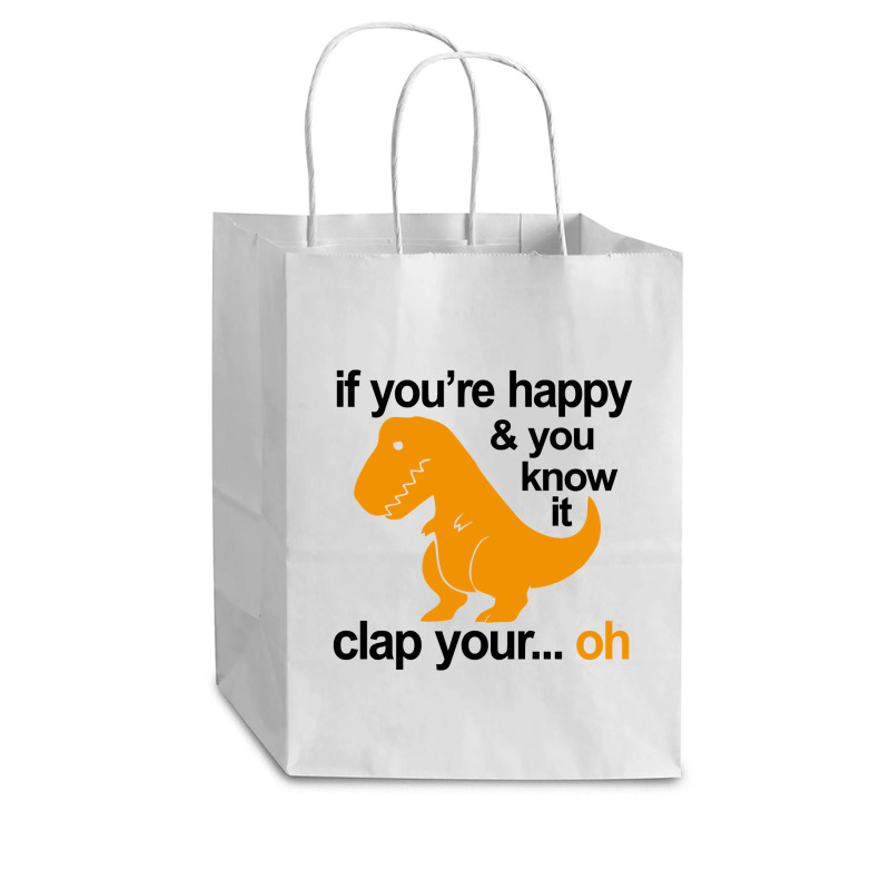 T Rex Clap Your Hands Cub Paper Bag - 8 X 4 1/2 X 10 1/4 | Artistshot