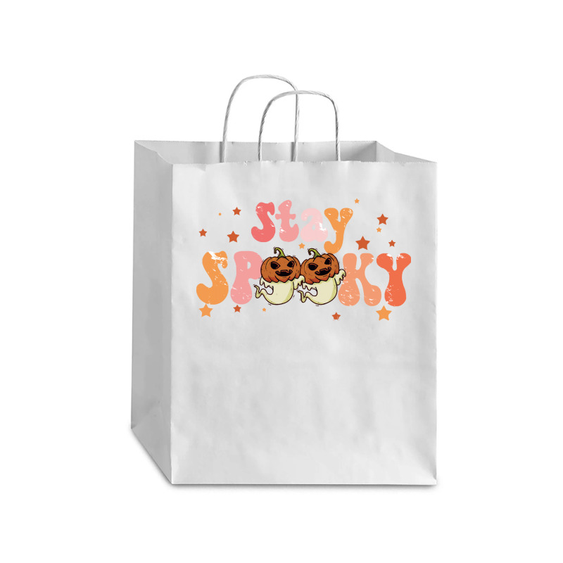 Stay Spooky T  Shirt Funny Halloween Costume Cute Ghost Pumpkin Stay S Debie Paper Bag - 10 X 5 X 13 | Artistshot