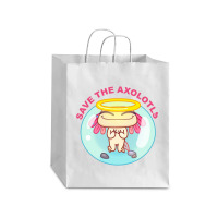 Save The Axolotls Debie Paper Bag - 10 X 5 X 13 | Artistshot