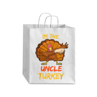 Uncle Turkey Matching Family Group Thanksgiving Party Pajama Debie Paper Bag - 10 X 5 X 13 | Artistshot