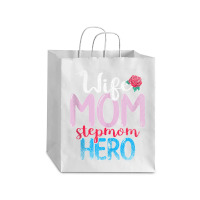 Family Mommy Wife Mom Stepmom Hero Mothers Day Rose Step Mom Tank Top Debie Paper Bag - 10 X 5 X 13 | Artistshot