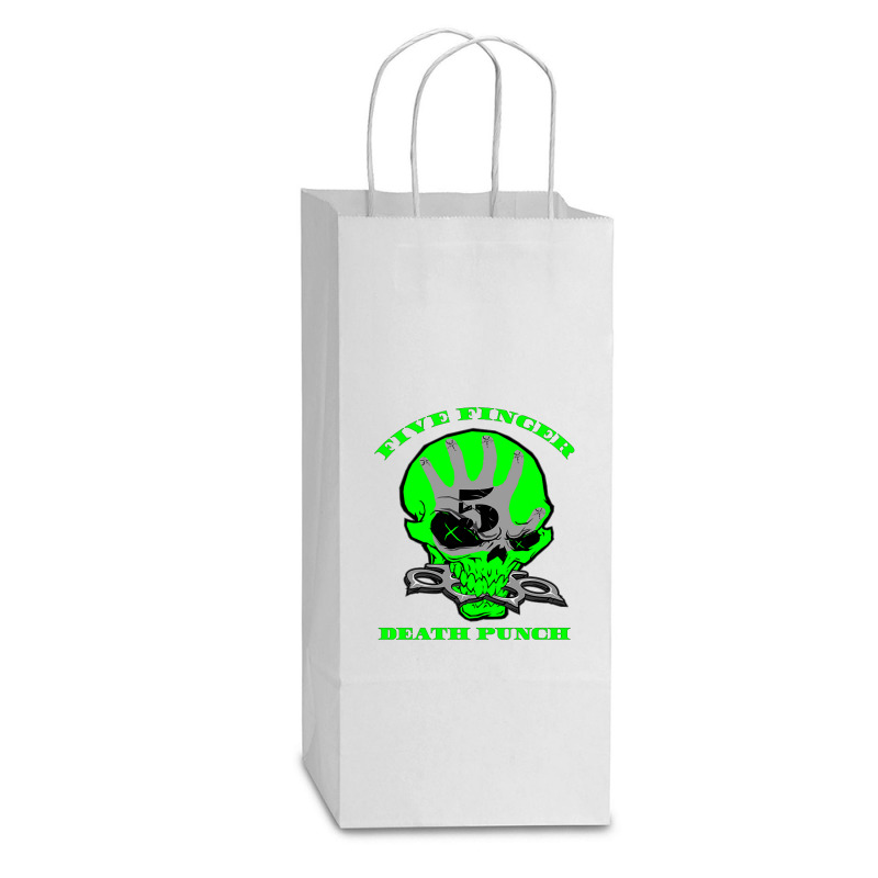 Five Finger #death #punch Double Wine Paper Bag - 6 1/2 X 3 1/2 X 12 3/8 | Artistshot