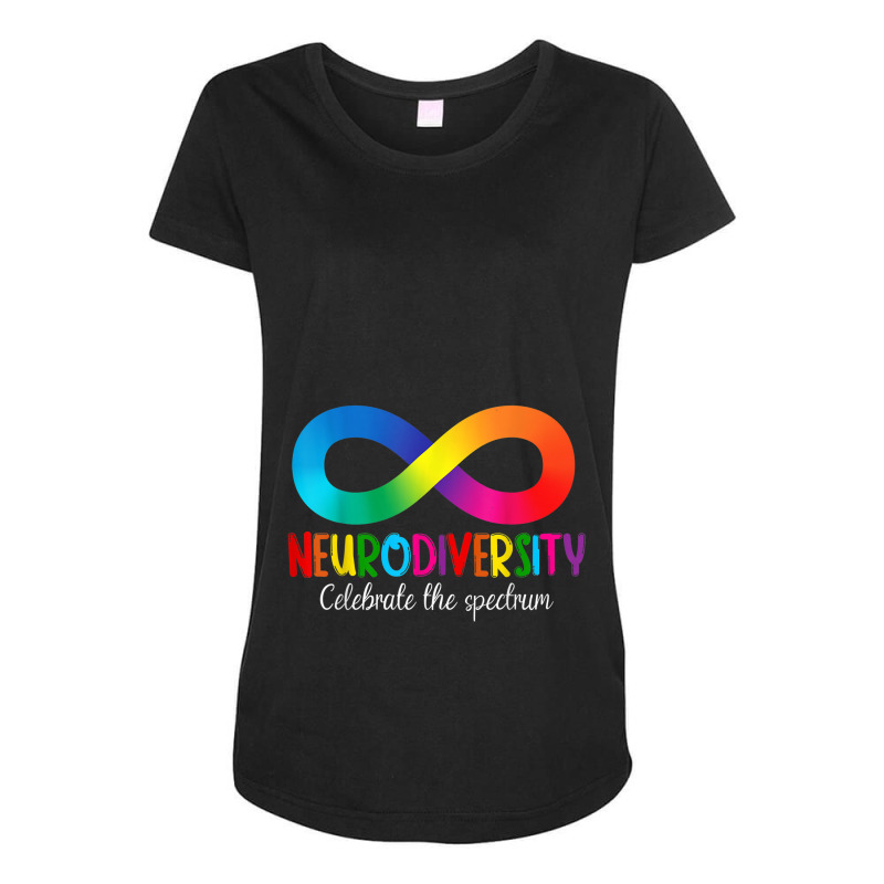 Embrace Neurodiversity Spectrum Asd Adhd Infinity Rainbow Maternity Scoop Neck T-shirt by Vivu991 | Artistshot