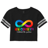 Embrace Neurodiversity Spectrum Asd Adhd Infinity Rainbow Scorecard Crop Tee | Artistshot