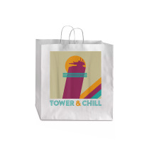 Retro Tower & Chill Tee   Gamer Titan Hunter Warlock T Shirt Jumbo Paper Bag - 18 X 7 X 18 3/4 | Artistshot