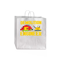 Demolition Engineer Master Builder Building Blocks Bricks For Fans Jumbo Paper Bag - 18 X 7 X 18 3/4 | Artistshot