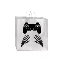 Funny Gamer Halloween Spooky Skeleton Hands Gift Kids Boys Girls Teens Jumbo Paper Bag - 18 X 7 X 18 3/4 | Artistshot