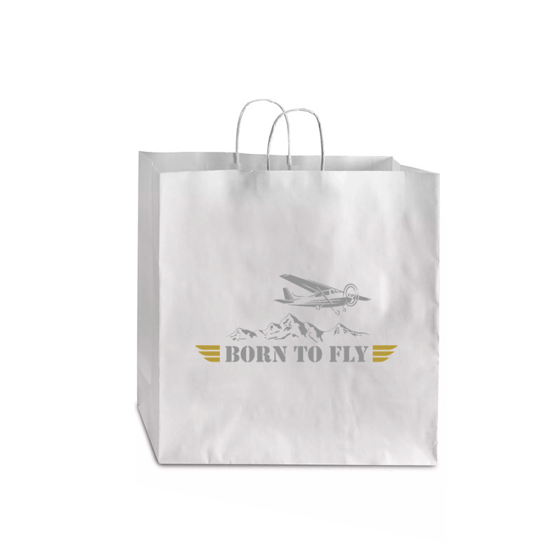 Born To Fly  Pilot Plane - Single Airplane Jumbo Paper Bag - 18 X 7 X 18 3/4 | Artistshot