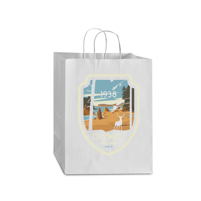 Washington Olympic National Park Retro Vintage Design Gift Mart Paper Bag -13 X 7 X 17 | Artistshot