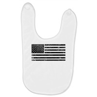 Black American Flag Vintage Distressed Effect Subtle Simple Premium T Baby Bibs | Artistshot