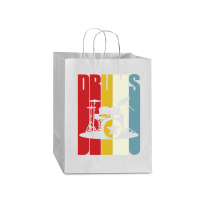 Retro Drums Drummer Gift Idea S S Vintage Mart Paper Bag -13 X 7 X 17 | Artistshot