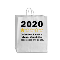 Funny 2020 1 Star Review  Very Bad  Social Distancing Long Sleeve T Sh Queen Paper Bag - 16 X 6 X 19 1/4 | Artistshot