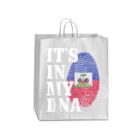 Haiti It's In My Dna Fingerprint Haitian Flag Pride Tank Top Queen Paper Bag - 16 X 6 X 19 1/4 | Artistshot