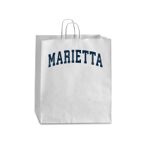 Marietta Georgia Ga Vintage Sports Design Navy Design T Shirt Queen Paper Bag - 16 X 6 X 19 1/4 | Artistshot