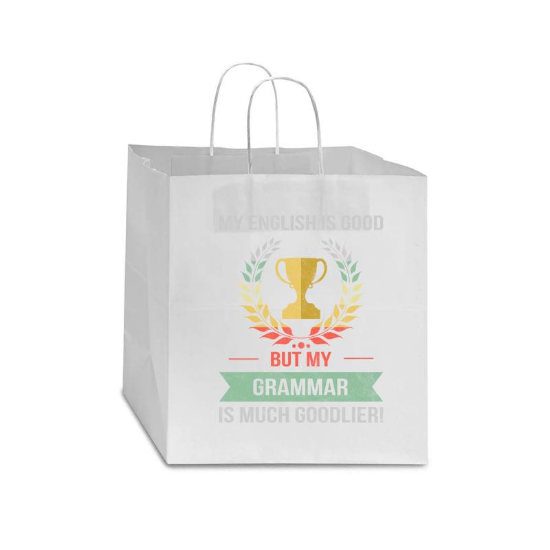 Funny Grammar School Or College Subject Design Star Paper Bag - 13 X 7 X 13 | Artistshot