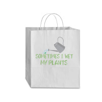 Sometimes I Wet My Plants Lil Water Can Funny Gardening Text T Shirt Traveler Paper Bag -13 X 6 X 15 3/4 | Artistshot