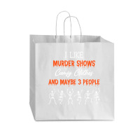 True Crime Lovers T  Shirt Murder Shows And Comfy Clothes T  Shirt Vogue Paper Bag - 16 X 6 X 12 | Artistshot