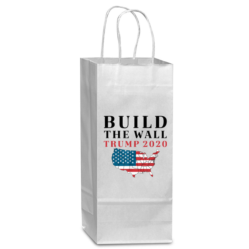 Build The Wall Trump 2020 T Shirt Wine Paper Bag - 5 1/2 X 3 1/4 X 13 | Artistshot