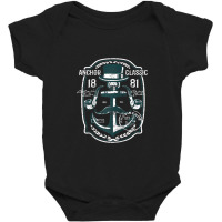 Vintage Anchor Fishing Boating Sailing Yacht Nautical Raglan Baseball Baby Bodysuit | Artistshot