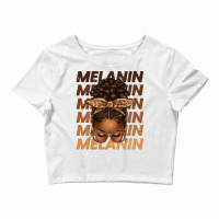 Melanin Afro Messy Bun Crop Top | Artistshot