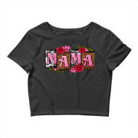 Mama With License Letters Mothers Day Crop Top | Artistshot