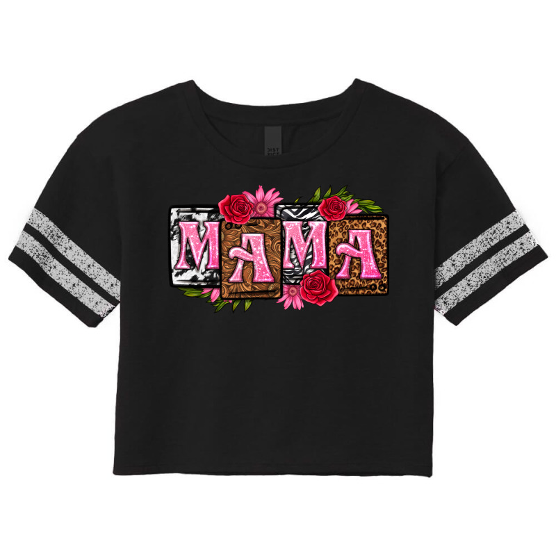 Mama With License Letters Mothers Day Scorecard Crop Tee by texasbilliewilder | Artistshot