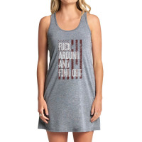 American Usa Flag Fuck Around And Find Out Funny Tank Dress | Artistshot