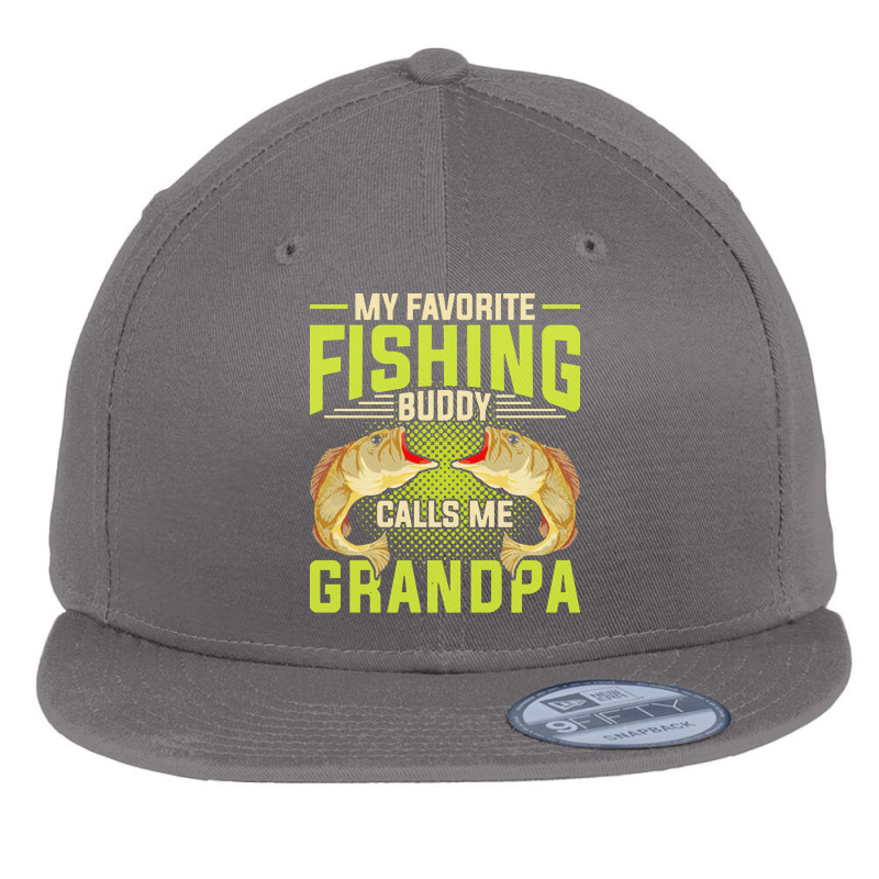 Fishing  Shirt Hobby Fisherman Grandpa Angle Fish Fathers Day Funny Fi Flat Bill Snapback Cap by rabbitappear | Artistshot