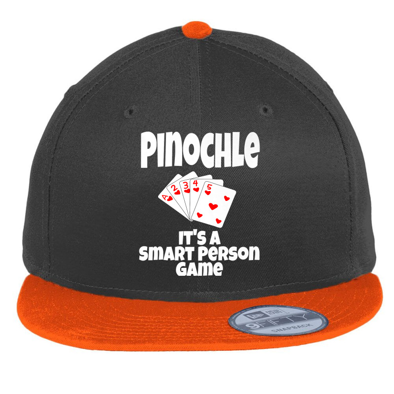 Funny Pinochle It's A Smart Person Game Card Game Playing Premium T Sh Flat Bill Snapback Cap by agueron | Artistshot