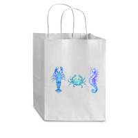 Crustaceancore Ocean Blush Crustacean Lobster Crab Seahorse Cub Paper Bag - 8 X 4 1/2 X 10 1/4 | Artistshot