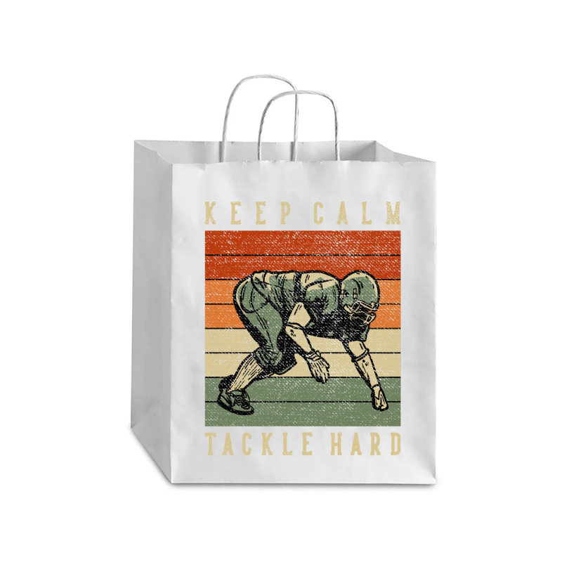 Keep Calm Tackle Hard Debie Paper Bag - 10 X 5 X 13 | Artistshot