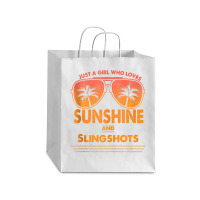 Just A Girl Who Loves Sunshine And Slingshots For Woman Tank Top Debie Paper Bag - 10 X 5 X 13 | Artistshot