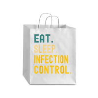 Vintage Retro Sunset Eat Sleep Infection Control T Shirt Debie Paper Bag - 10 X 5 X 13 | Artistshot