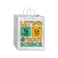 Womens Teacher Shirt Let's Taco Bout Science Cute Chemistry Physics Debie Paper Bag - 10 X 5 X 13 | Artistshot