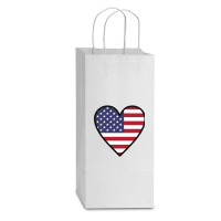 I Love The Usa, I Love The Usa Vintage, I Love The Usa Art, I Love The Double Wine Paper Bag - 6 1/2 X 3 1/2 X 12 3/8 | Artistshot