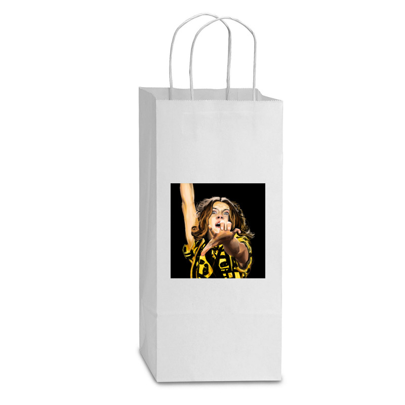 Music Retro Jaeden Lieberher Funny Gifts Boy Girl Double Wine Paper Bag - 6 1/2 X 3 1/2 X 12 3/8 | Artistshot