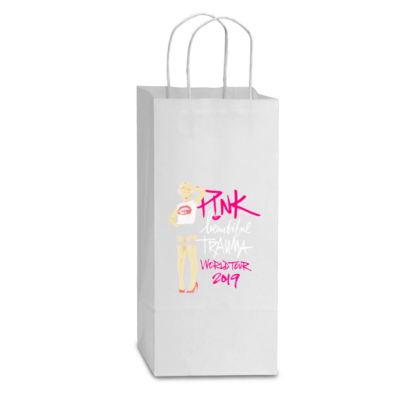 Trauma Tour Relaxed Fit Double Wine Paper Bag - 6 1/2 X 3 1/2 X 12 3/8 | Artistshot