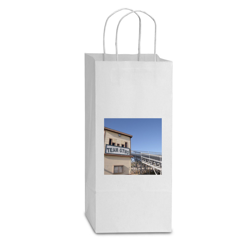 Guantanamo Bay Double Wine Paper Bag - 6 1/2 X 3 1/2 X 12 3/8 | Artistshot