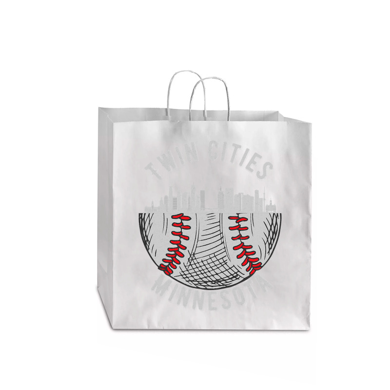 Cool Twin Cities Minnesota Mn Baseball Skyline St. Paulmpls Jumbo Paper Bag - 18 X 7 X 18 3/4 | Artistshot