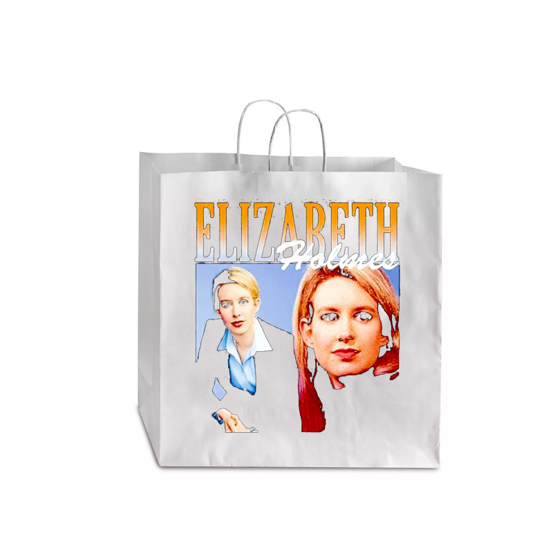 Elizabeth Holmes, Theranos Founder, Elizabeth Holmes And Theranos Foun Jumbo Paper Bag - 18 X 7 X 18 3/4 | Artistshot