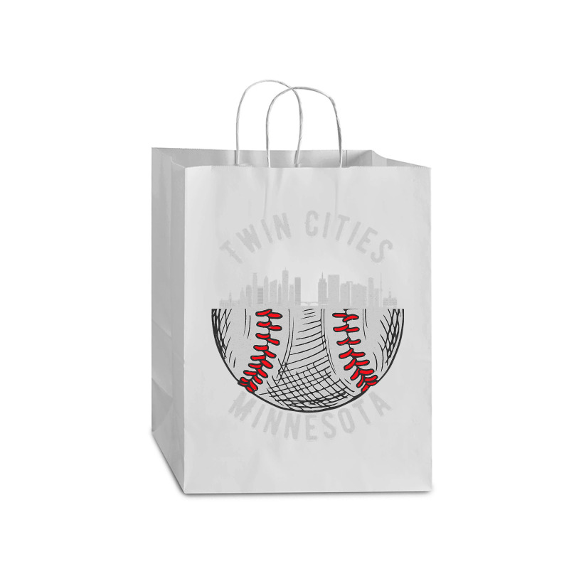 Cool Twin Cities Minnesota Mn Baseball Skyline St. Paulmpls Mart Paper Bag -13 X 7 X 17 | Artistshot