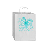 Octopus Cool Vintage Marine Biologist Ocean Sea Life 4 Mart Paper Bag -13 X 7 X 17 | Artistshot