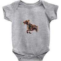 A Brown Dog Running In The Oc Baby Bodysuit | Artistshot