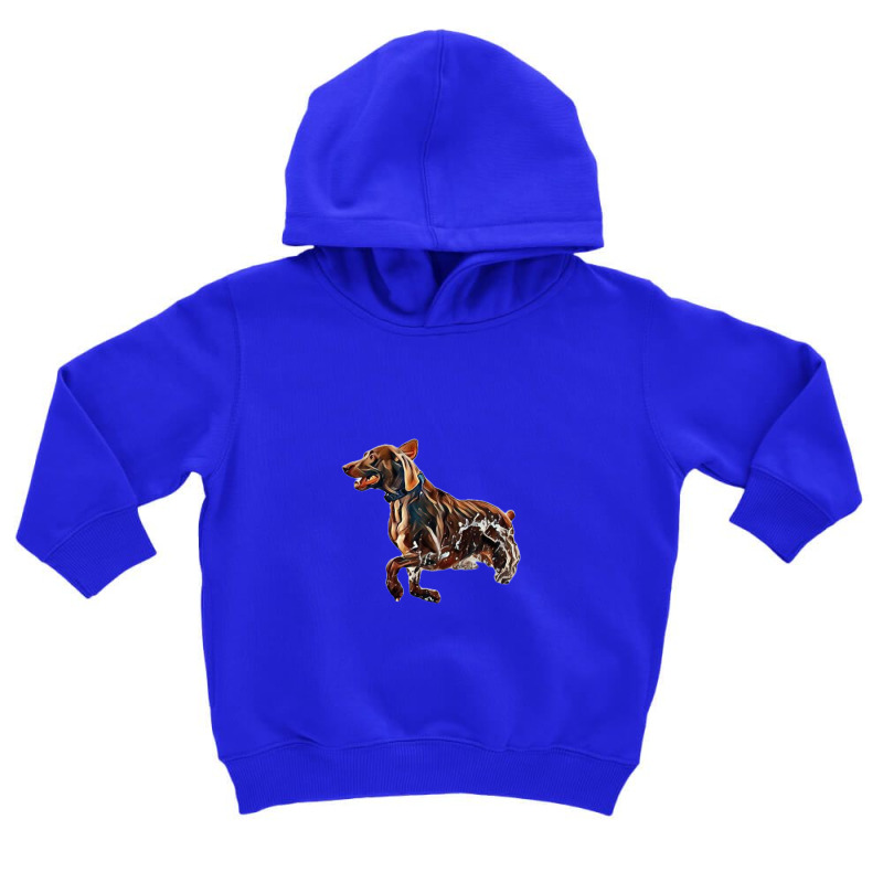 A Brown Dog Running In The Oc Toddler Hoodie by Kemnabi | Artistshot