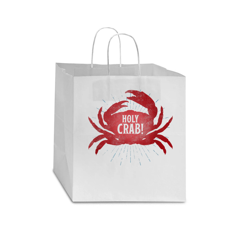 Holly Crab Funny Gift Tee Shirt Crustacean Zoology Nerd Star Paper Bag - 13 X 7 X 13 | Artistshot