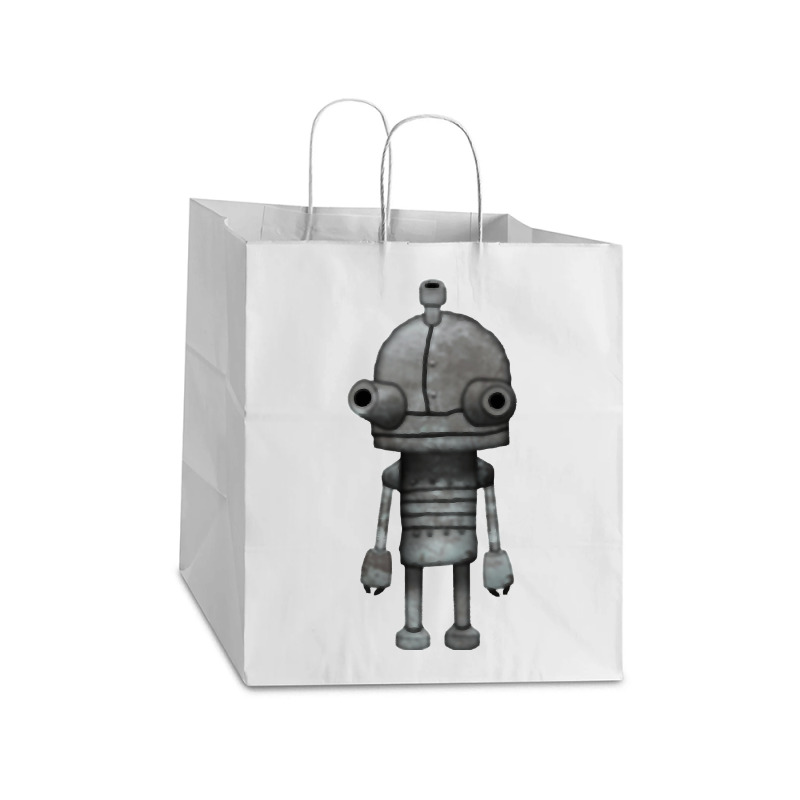 Machinarium Little Robot Take Out Paper Bag - 14 X 10 X 15 1/2 | Artistshot